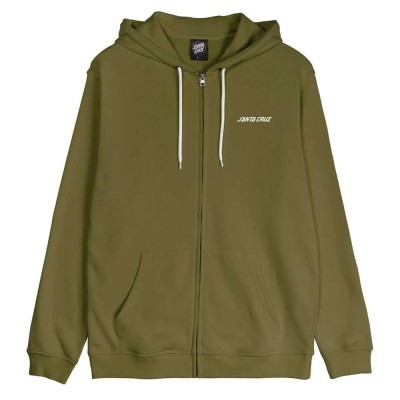 блуза,мъжки,пуловери,santa,cruz,screaming,flash,full,zip,sweatshirt,green,(sea,kelp)