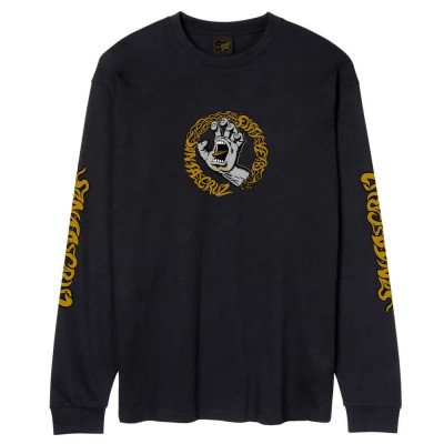 тениска,мъжки,тениски,santa,cruz,screaming,50,front,long,sleeve,t,shirt,black,(black)