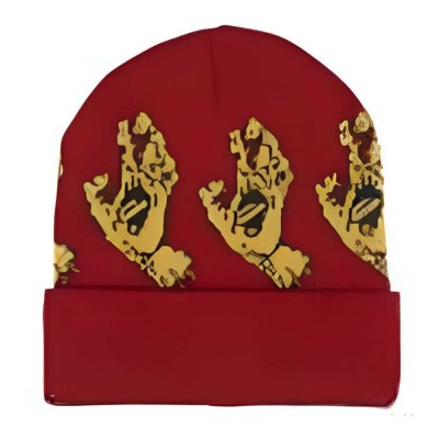 шапка,всички,шапки,santa,cruz,screaming,line,up,beanie,red,(astro,dust)