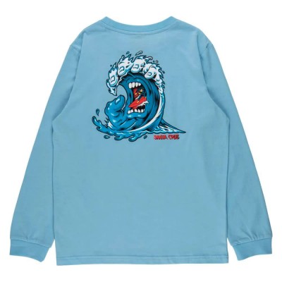 тениска,детски,тениски,santa,cruz,screaming,wave,long,sleeve,t,shirt,sky,blue