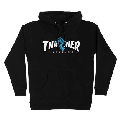 суичър,мъжки,пуловери,santa,cruz,thrasher,screaming,logo,hoodie,black,(black)