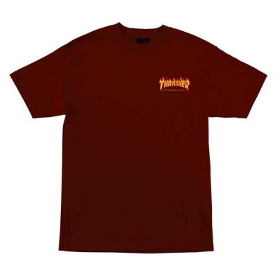 тениска,мъжки,тениски,дамски,тениски,santa,cruz,thrasher,flame,dot,short,sleeve,t,shirt,red,(burgundy)