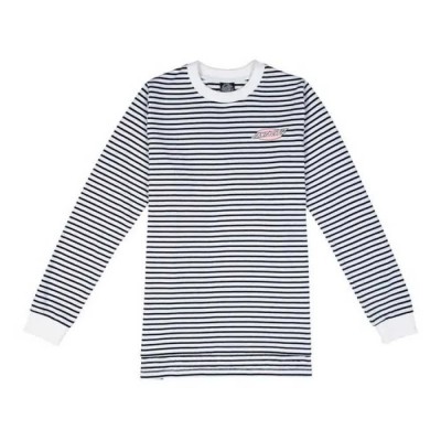 тениска,дамски,тениски,santa,cruz,top,oval,dot,long,sleeve,t,shirt,white,(black,white)