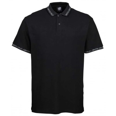 дамски,блузи,с,яка,мъжки,блузи,с,яка,santa,cruz,undercover,short,sleeve,polo,black,(black)