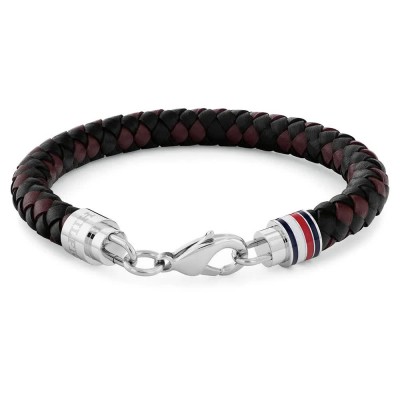 бижутерия,tommy,hilfiger,2790632,bracelet,black,brown,silver
