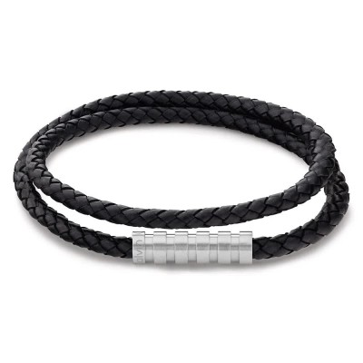 бижутерия,calvin,klein,35000093,bracelet,black,silver