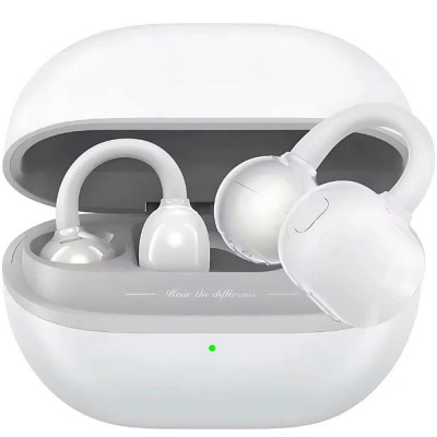 слушалки,слушалки,soundpeats,pop,clip,wireless,earphones,white