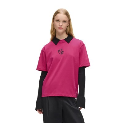 тениска,мъжки,тениски,дамски,тениски,karl,lagerfeld,jeans,b1w17086,short,sleeve,t,shirt,pink,(very,berry)