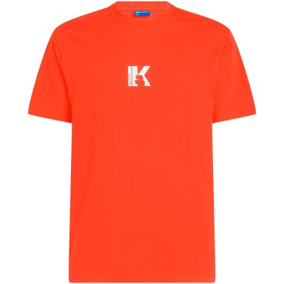 тениска,мъжки,тениски,дамски,тениски,karl,lagerfeld,jeans,a1m17044,short,sleeve,t,shirt,orange,(grenadine)