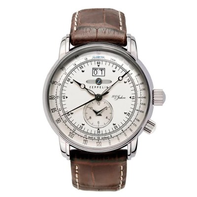 часовник,часовници,zeppelin,7640,1,watch,brown,silver