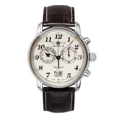 часовник,часовници,zeppelin,7684,5,watch,silver,(brown,beige)