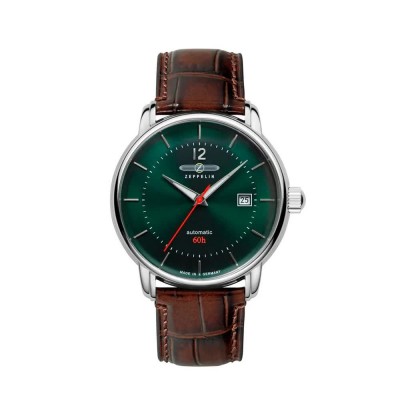 часовник,часовници,zeppelin,8160,4,watch,silver,(brown,green)
