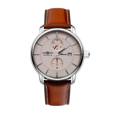 часовник,часовници,zeppelin,8426,5,watch,silver,(brown,beige)