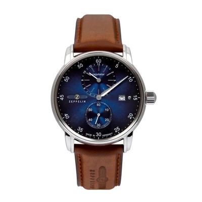 часовник,часовници,zeppelin,8622,3,watch,silver,(brown,blue)