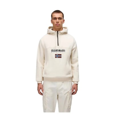 суичър,мъжки,пуловери,napapijri,burgee,2.0,hoodie,beige,dimity
