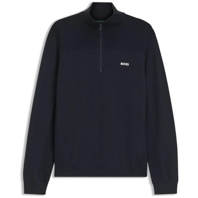 блуза,мъжки,пуловери,дамски,пуловери,boss,momentum,10273969,green,half,zip,sweater,blue,(dark,blue)