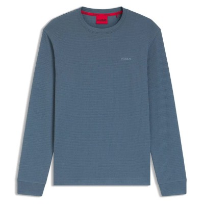 тениска,мъжки,пижами,hugo,austin,long,sleeve,pyjama,t,shirt,blue,(open,blue)