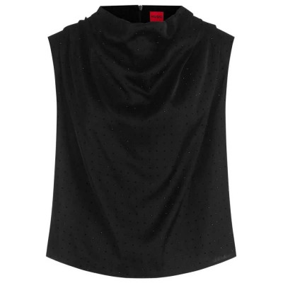 дамски,блузи,hugo,casmini,10274785,sleeveless,blouse,black,(black)