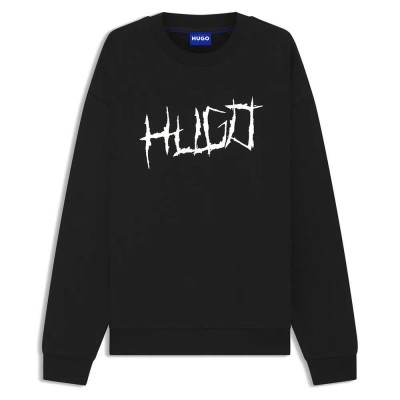 блуза,мъжки,пуловери,hugo,namenex,10273008,blue,sweatshirt,black,(black)