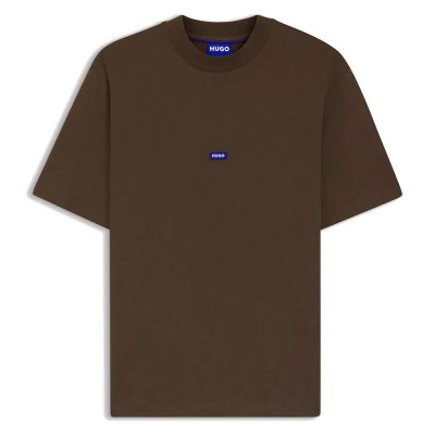 тениска,мъжки,тениски,дамски,тениски,hugo,nieros,01,blue,short,sleeve,t,shirt,brown,(dark,brown)