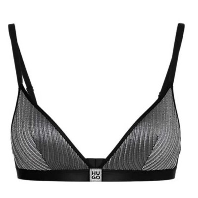дамско,бельо,дамски,бикини,и,танкини,hugo,plisse,10274920,triangle,bra,grey,(silver)
