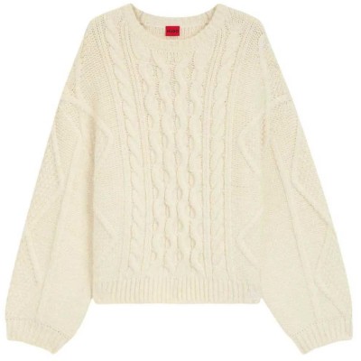 блуза,дамски,пуловери,дамски,плетени,дрехи,hugo,saicos,10274092,sweater,open,white