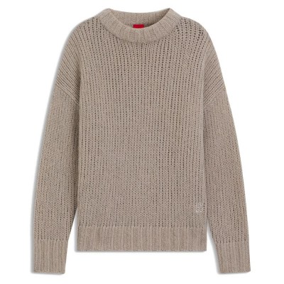 блуза,дамски,пуловери,дамски,плетени,дрехи,hugo,sloossy,sweater,light,beige