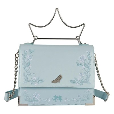 чанта,всички,чанти,loungefly,cinderella,disney,princess,handbag,blue,silver