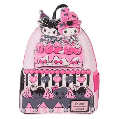 раница,раници,loungefly,my,melody,and,kuromi,sanrio,backpack,pink,black