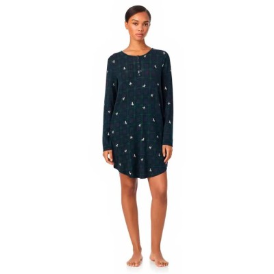 дамски,пижами,lauren,by,ralph,lauren,iln32466,nightgown,blue,(black,plaid)