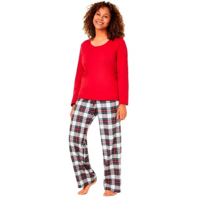 пижама,дамски,пижами,lauren,by,ralph,lauren,iln72458,pyjama,red,(ivory,plaid)