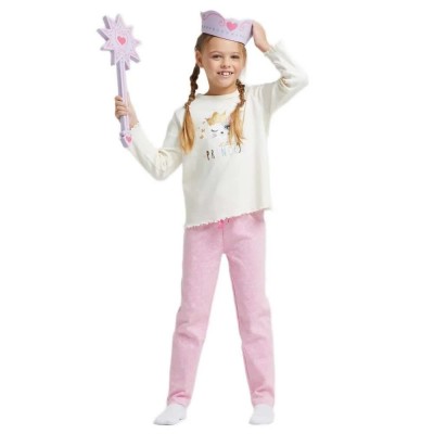 пижама,детски,пижами,pompea,columbia,pyjama,white,pink,(gardenia)