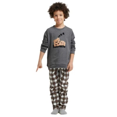 пижама,детски,пижами,pompea,ireland,pyjama,grey,(antracite,melange)