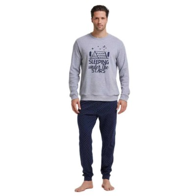 пижама,мъжки,пижами,pompea,provence,pyjama,grey,(grey,melange)
