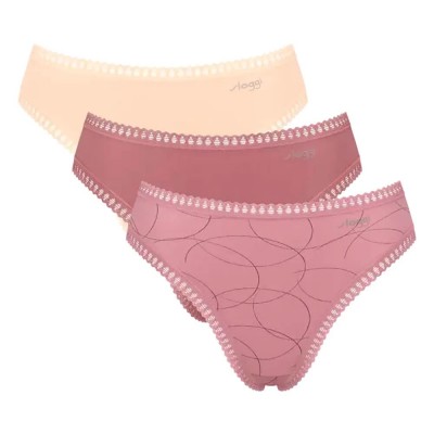 дамско,бельо,дамски,бикини,и,танкини,sloggi,go,crush,high,leg,panties,3,units,beige,pink,(pink,nude)