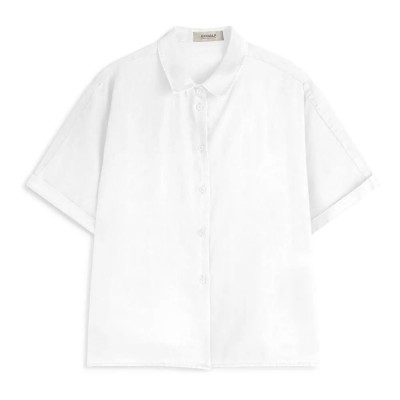 риза,с,къс,ръкав,дамски,блузи,дамски,ризи,ecoalf,melania,short,sleeve,shirt,refurbished,white
