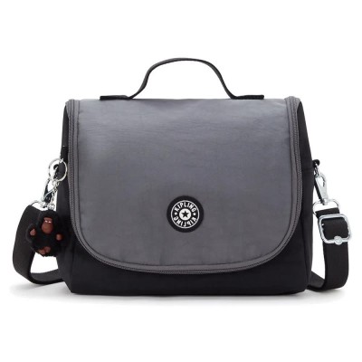 чанта,раници,kipling,new,kichirou,6l,lunch,bag,black,grey,(space,black,bl)