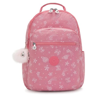 раница,раници,kipling,seoul,college,extra,32l,backpack,pink,(glitter,cats)