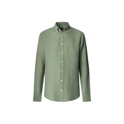 риза,с,дълъг,ръкав,мъжки,ризи,hackett,hm3010635,linen,long,sleeve,shirt,green,(sage,green)