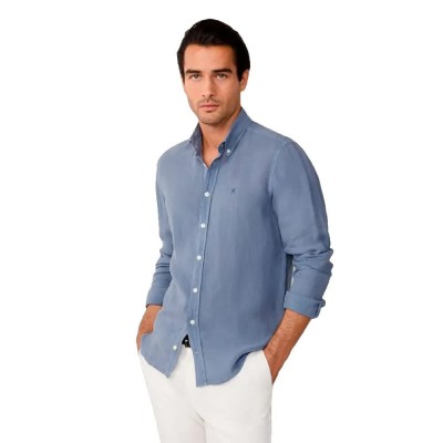риза,с,дълъг,ръкав,мъжки,ризи,hackett,hm3010635,linen,long,sleeve,shirt,blue,(thames,blue)