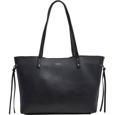 пазарска,чанта,всички,чанти,pepe,jeans,audrey,script,shopper,bag,black,(black)