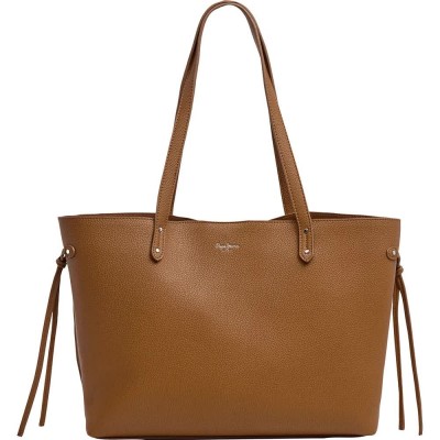 пазарска,чанта,всички,чанти,pepe,jeans,audrey,script,shopper,bag,brown,(tan,brown)