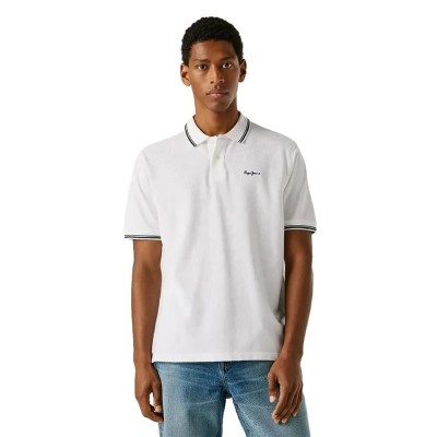 дамски,блузи,с,яка,мъжки,блузи,с,яка,pepe,jeans,carson,short,sleeve,polo,white,(white)