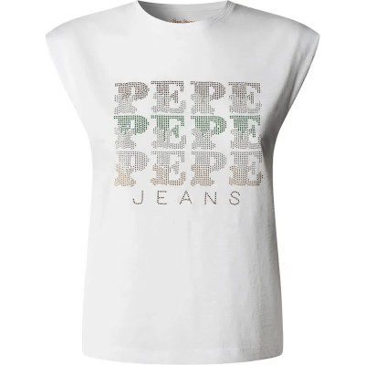 тениска,мъжки,тениски,дамски,тениски,pepe,jeans,lujan,sleeveless,t,shirt,white,(white)