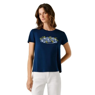 тениска,мъжки,тениски,дамски,тениски,pepe,jeans,mahina,short,sleeve,t,shirt,blue,(deep,sea,blue)