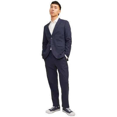мъжки,костюми,jack,&,jones,riviera,linen,slim,fit,suit,refurbished,dark,navy,fit,slim,fit