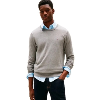блуза,мъжки,пуловери,tommy,hilfiger,core,essential,sweater,medium,grey,heather