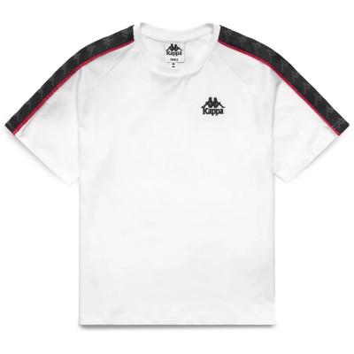 тениска,дамски,тениски,kappa,222,banda,adi,short,sleeve,t,shirt,white,(white,black,red,racing)