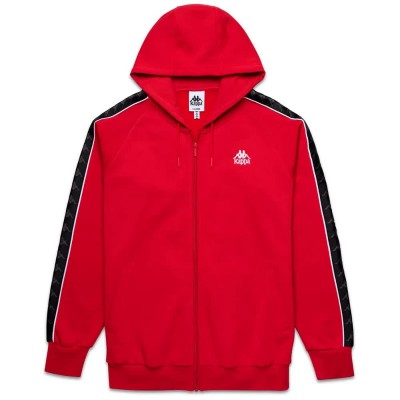 блуза,мъжки,пуловери,kappa,222,banda,zamin,4,full,zip,sweatshirt,red,(red,racing,black,white)