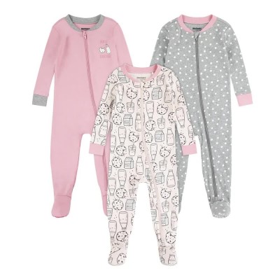 детски,пижами,huggies,clothes,snug,fit,long,sleeve,pelele,3,units,multicolor,(crystal,pink)
